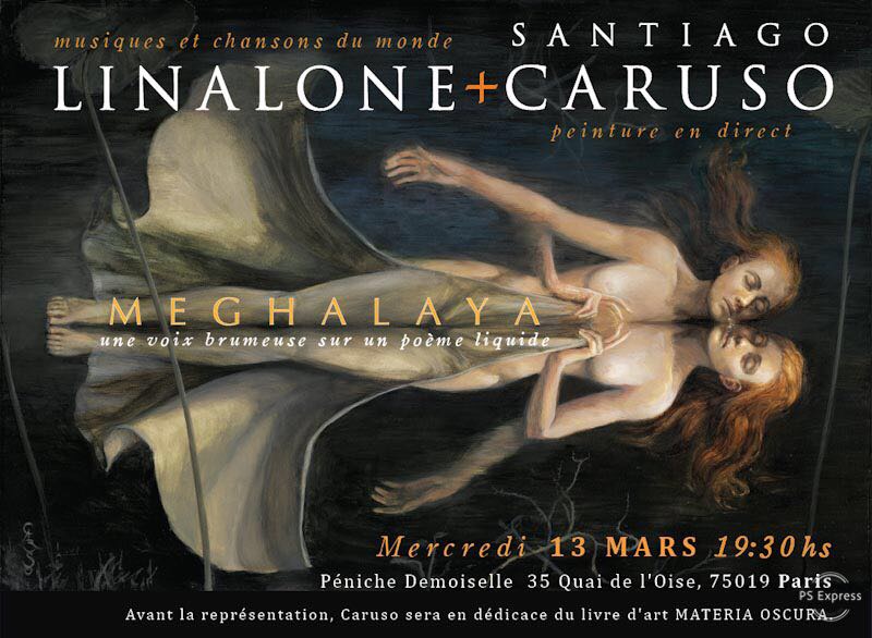 Performance peinture & musique avec Linalone  // Santiago Caruso